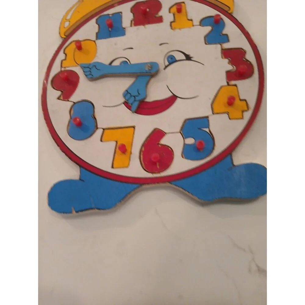 Really Cool Vintage Clock Wooden Puzzle Clock Telling Time Clock Hands Move